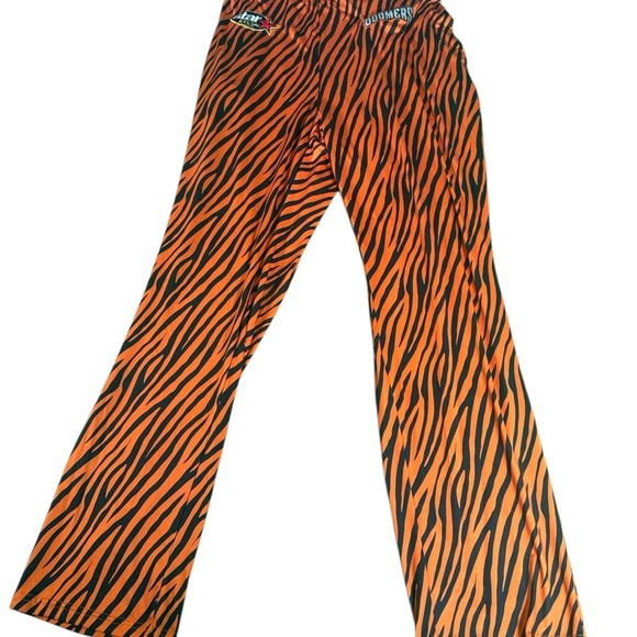 Schaumburg Boomers SGA Orange Black Striped MC HAMMER Baseball Pants Size XL - Picture 1 of 12